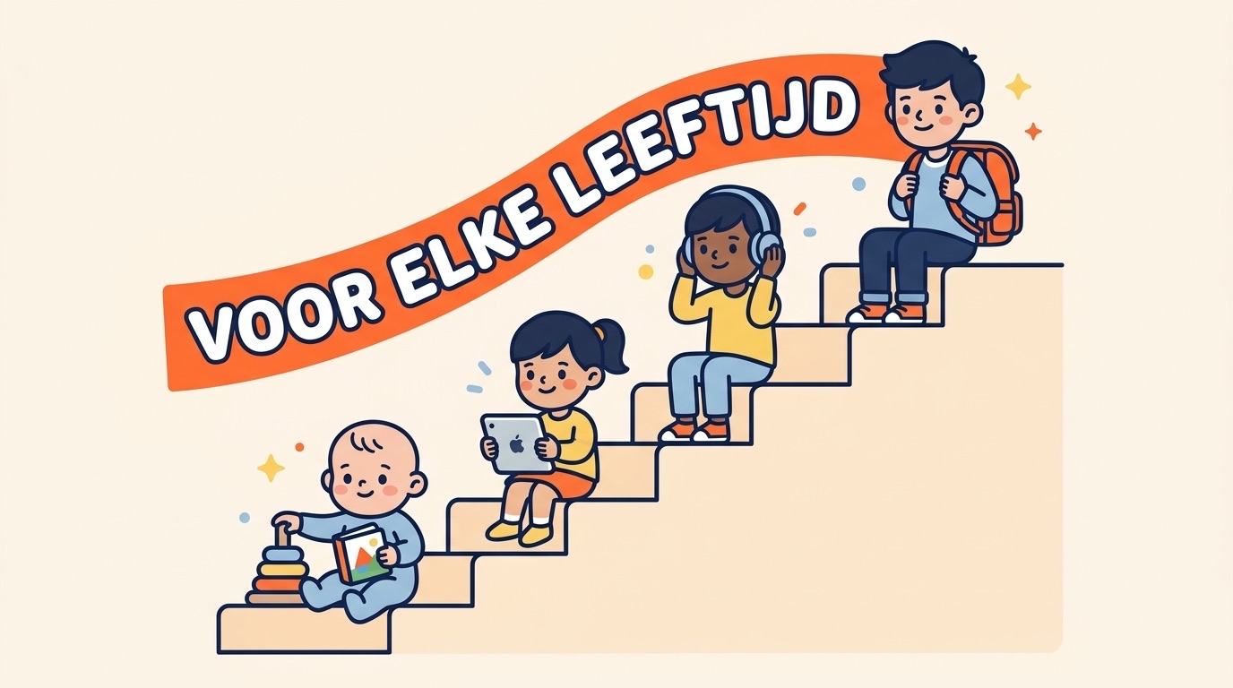 Illustratie: van peuter tot brugklasser, voor elke leeftijd iets op dezelfde dienst